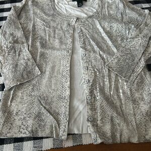 White House Black Market Shimmering Cardigan